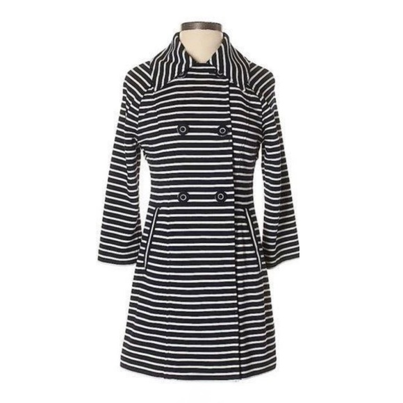 Cabi Nautical Stripe Maritime Trench Coat Jacket - Picture 2 of 8
